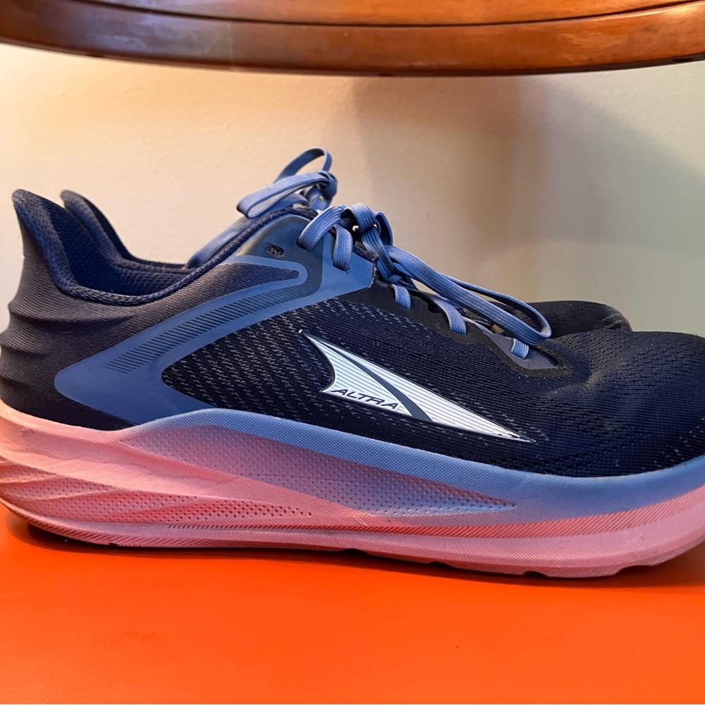 Altra Navy and Light Pink Athletic Shoes - Picture 2 of 10